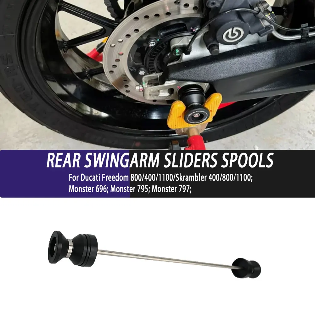 Motorcycle Accessories Rear Swingarm Sliders Spools Paddock Stand Bobbins For Ducati Monster 696 795 797 Scrambler 400 800 1100