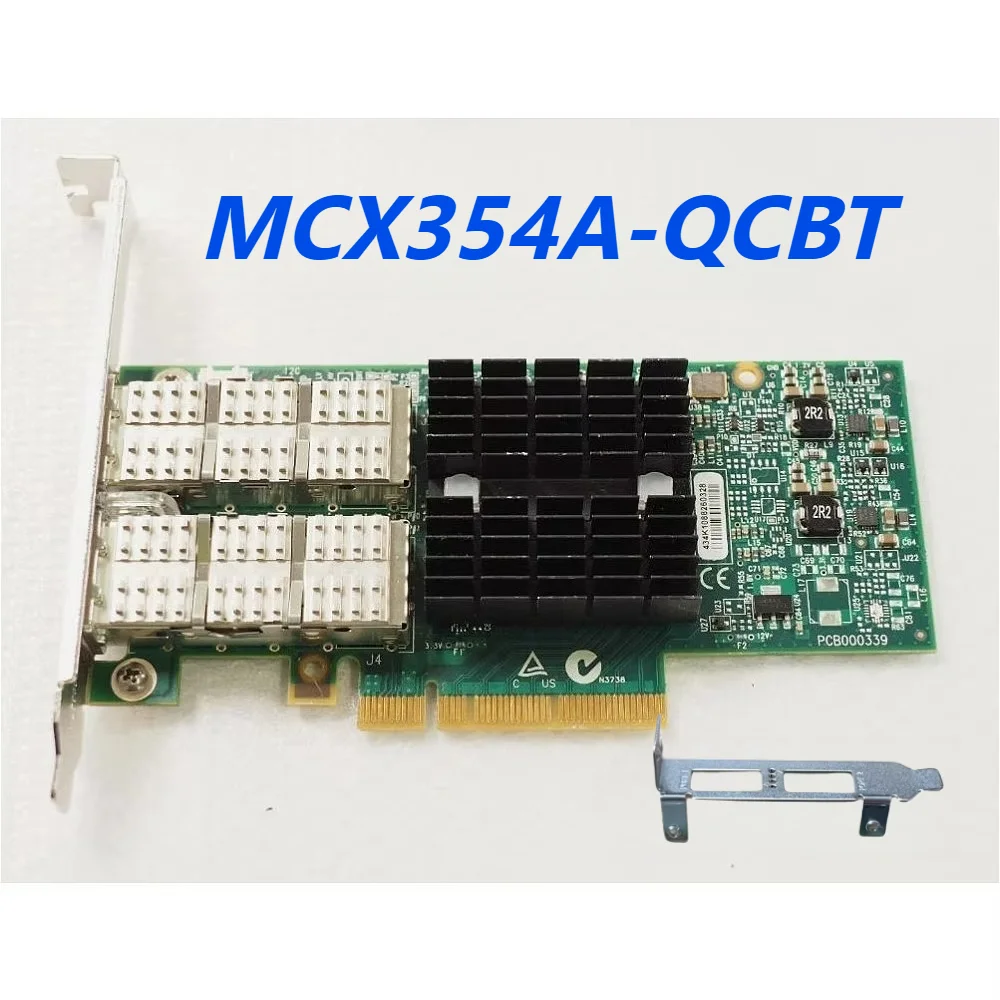 10Gb SFP+ Dual Port PCIe x8 Network Adapter Card, ConnectX-3 MCX354A-QCBT, Low Profile, Direct Attach Copper