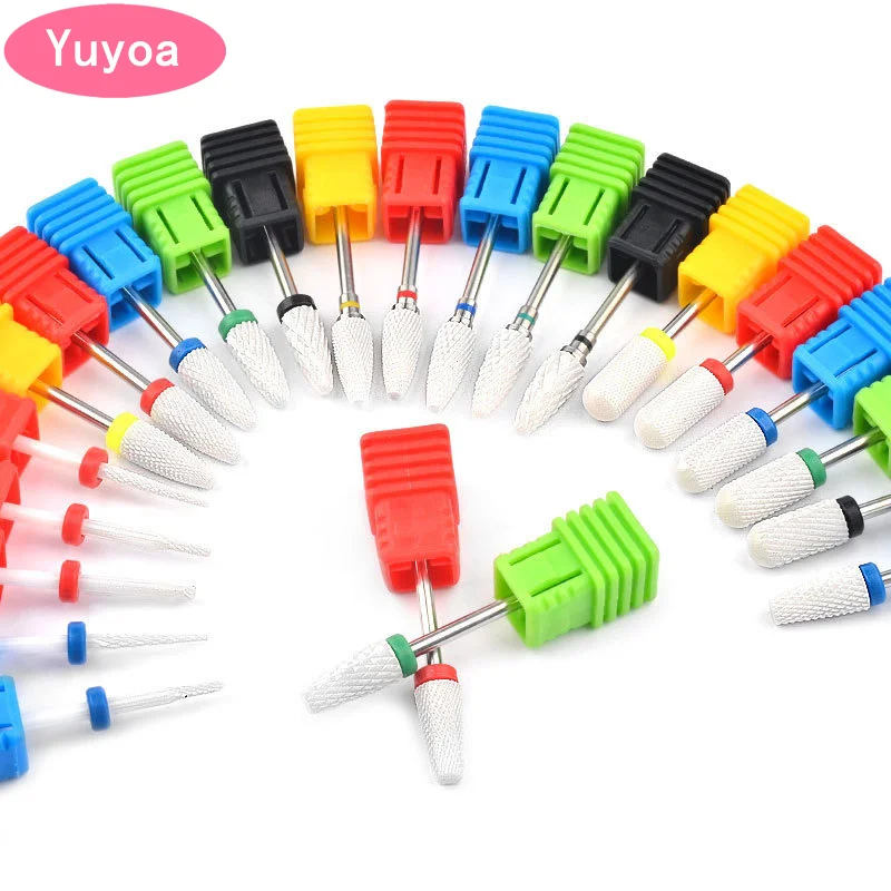 20pcs Dental Ceramic Grinding Head Electric Remover Corn Drill Replacement Tool Dentistry Jewelry Nail Polishing Materials