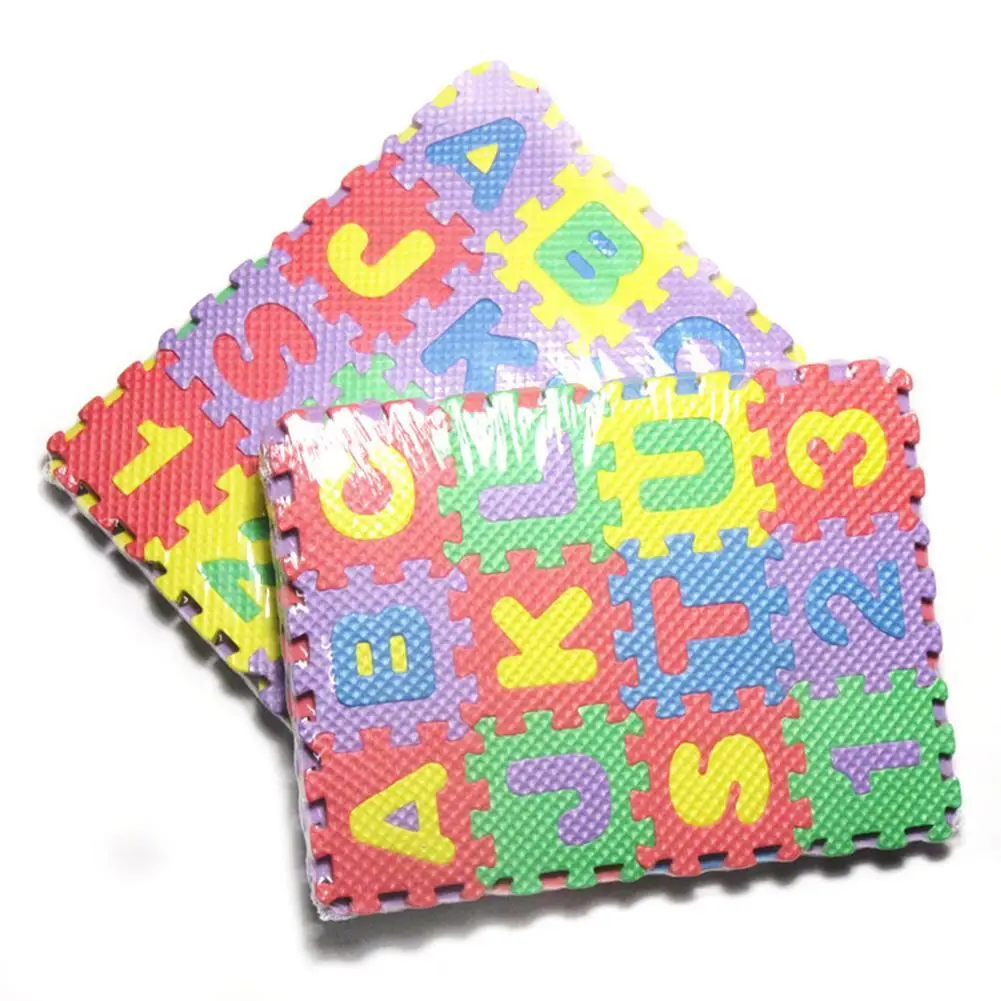 HOT 36 pcs children mini EVA Foam Alphabet Letters Numbers Floor Soft Baby Mat 3D puzzle Kids Educational toys