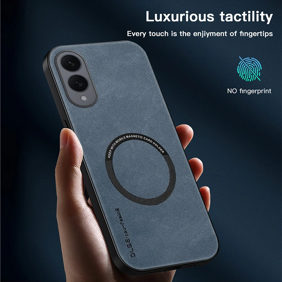 Magnetic Retro Leather Soft Case For Samsung Galaxy 25 24 23  22 21 20 Puls Ultra Wireless Charging Phone Case Cover