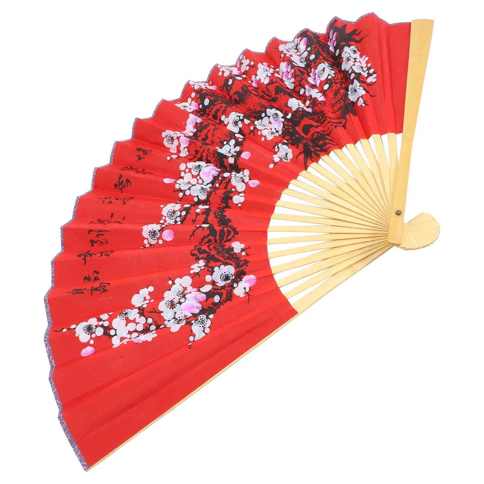 

Giant 0 9m Red Paper Fans Plum Blossom China Fan Design Wedding Decor Chinese Style Wall Decorative Foldable Fans