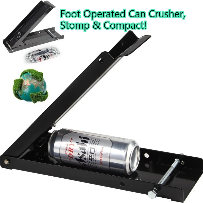

Foot Operated Can Crusher, Stomp & Compact! Efficient Aluminum Can Compactor for Easy Recycling, Space-Saving Household Tool
