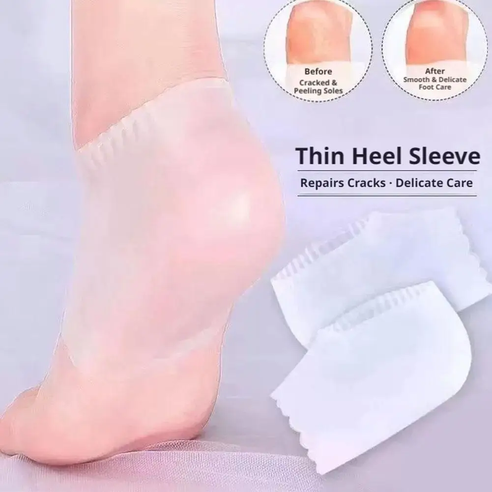 Remove Dead Skin Silicone Heel Protective Cover Reusable Anti-Crack Pad Foot Care Socks Gel Moisturizing Anti Drying