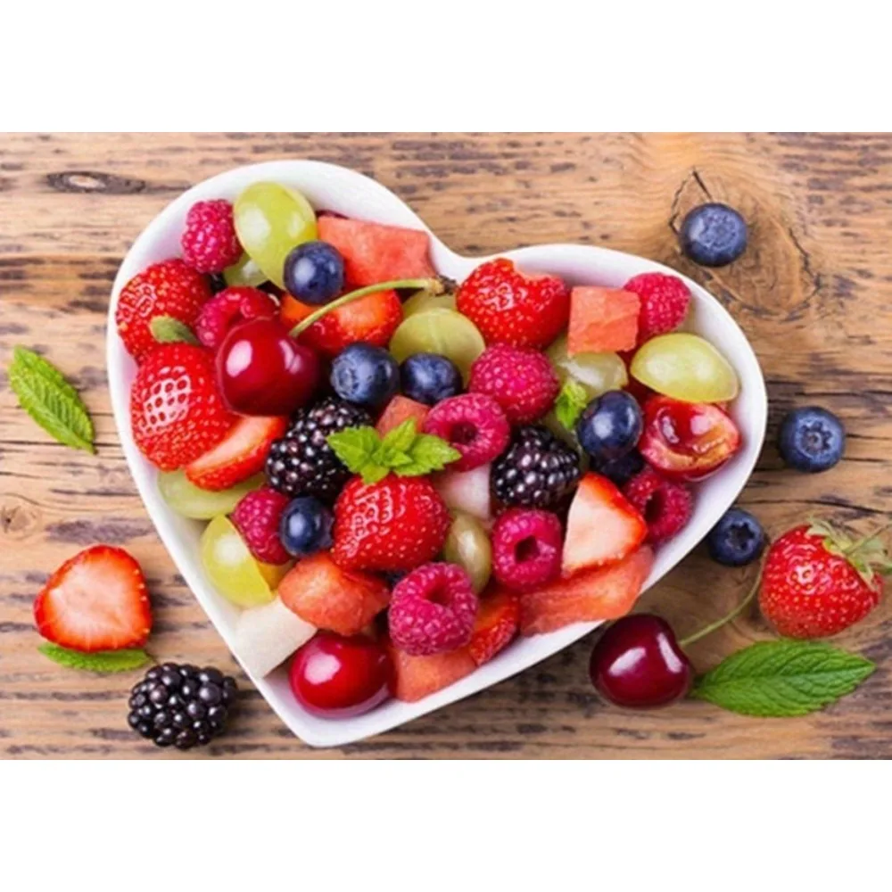 500/1000/1200/2000PCS Strawberry and Blueberry Fruit Plate Jigsaw Modern Home Decor Birthday and Holiday Gifts Educational Gift