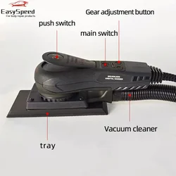70 198mm Electric Square Brushless Random Orbital Sander Corded concrete  grinder for Woodworking Drywall Sanding Polishing