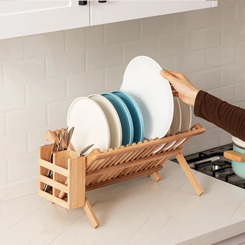 Nanzhu Foldable Bowl and Dish Storage Rack Multi functional Household Ventilation Drainage Rack Chopstick