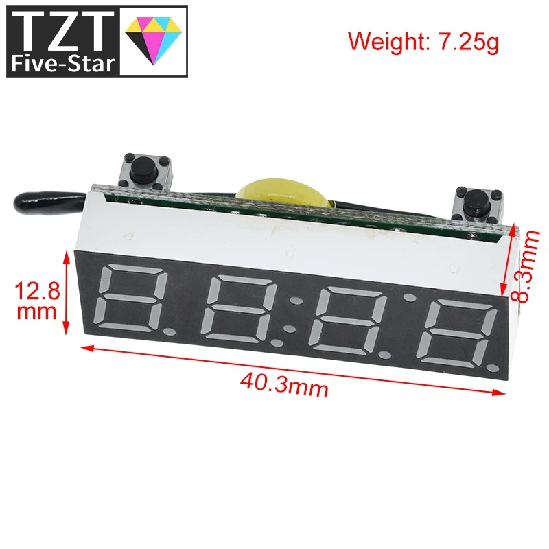 Imagem -02 - Led Relógio Digital para Arduino em Temperatura Módulo de Tensão Faça Você Mesmo Tempo Termômetro Voltímetro dc 530v Rx8025t