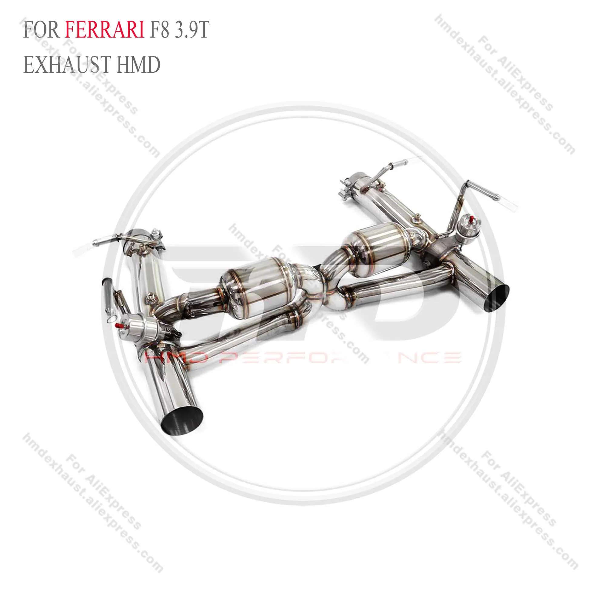 

HMD Stainless steel Exhaust System Performance Catback for Ferrari f8 3.9T Muffler With Valve