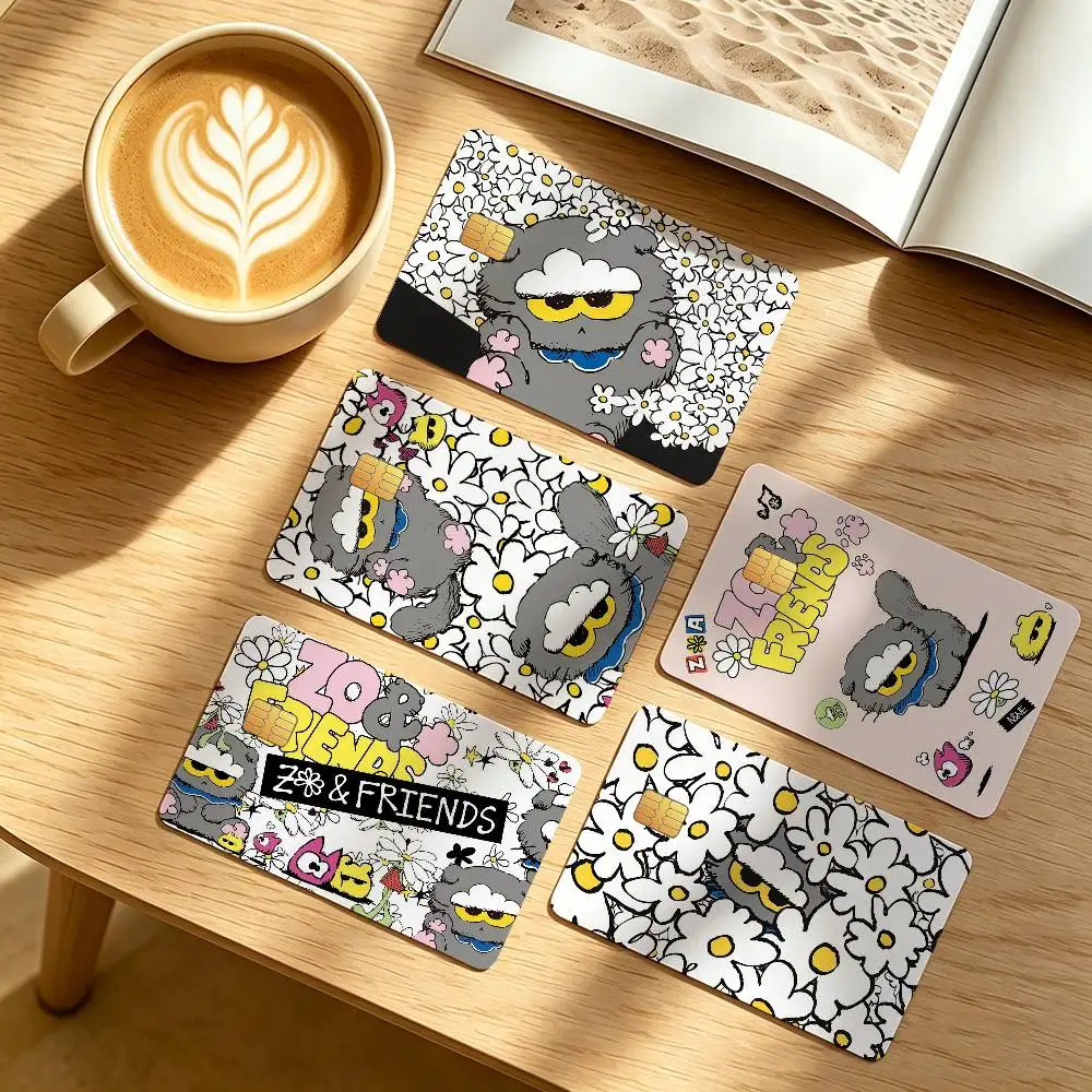 Cloud Cat Z-ZOA F-FRIENDS Credit Card Public Transportation Cards Protective Sticker Waterproof Card Face Decoration 4PCS