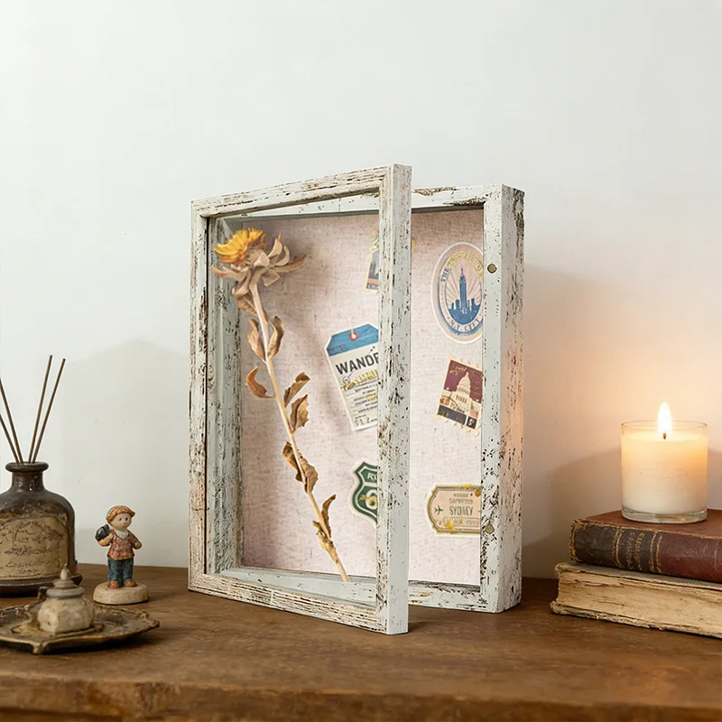 Three-dimensional Hollow Photo Frame Empty Frame Handmade DIY Dried Flower Specimen Shadow Box Wooden Storage Display Box