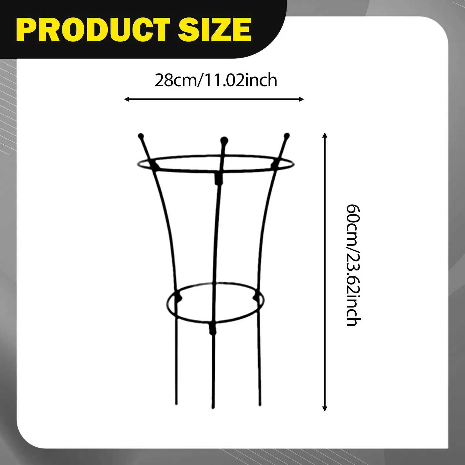 Plant Trellis Plant Stand Growing Aid Double Rings Support Climbing Trellis Plant Support for Vines Outdoor Indoor Rose Peony