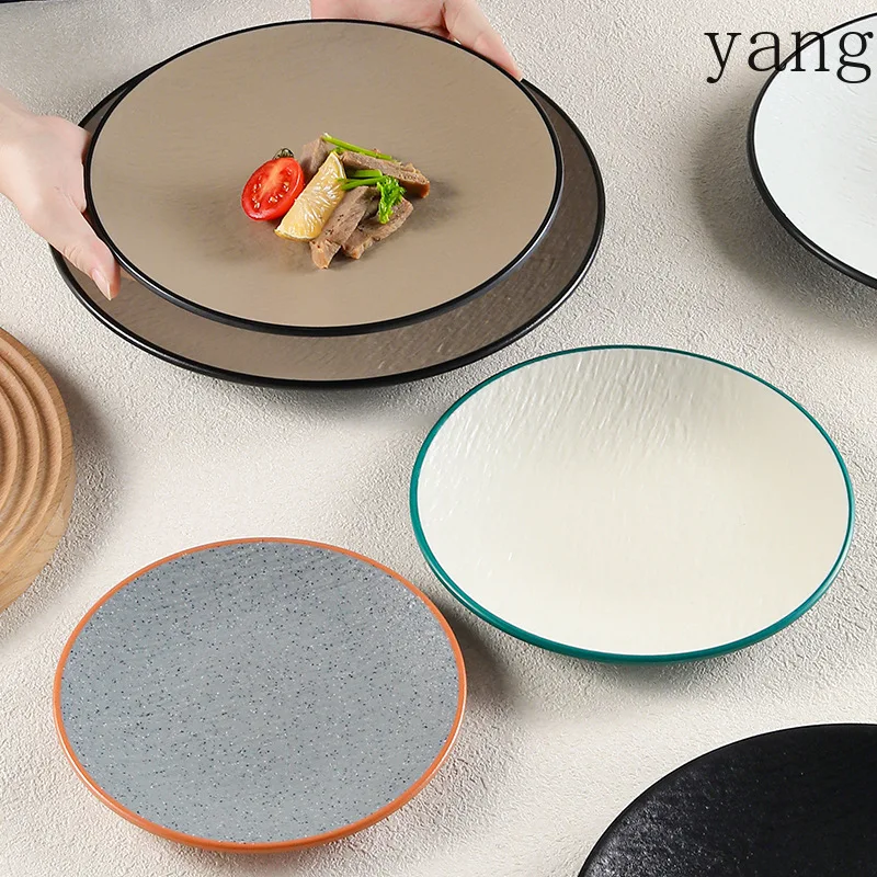 LMM tableware commercial plastic disc imitation porcelain retro hot pot dish creative plate