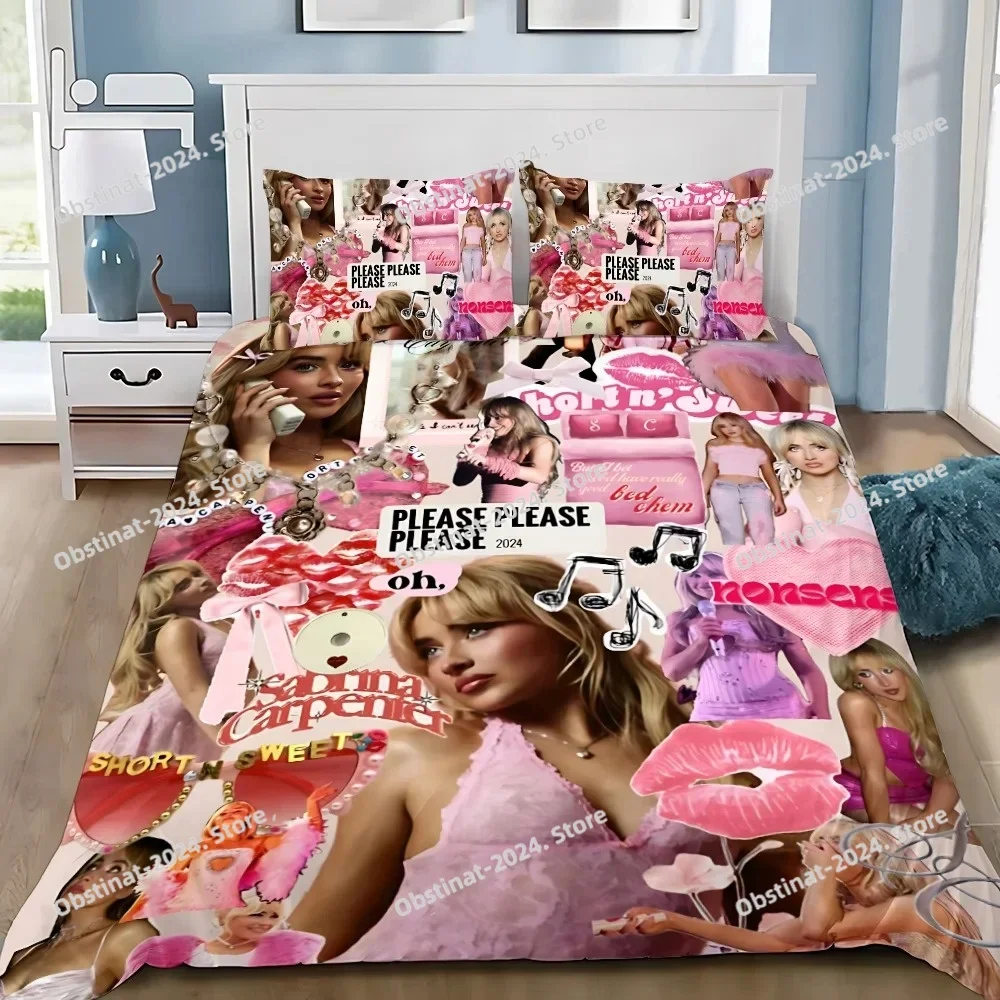 

Singer Duvet Pillowcase Bedding Set Boy C-Carpenter Girl Bedroom Decoration Children Gift S-Sabrina Single Double Large Size