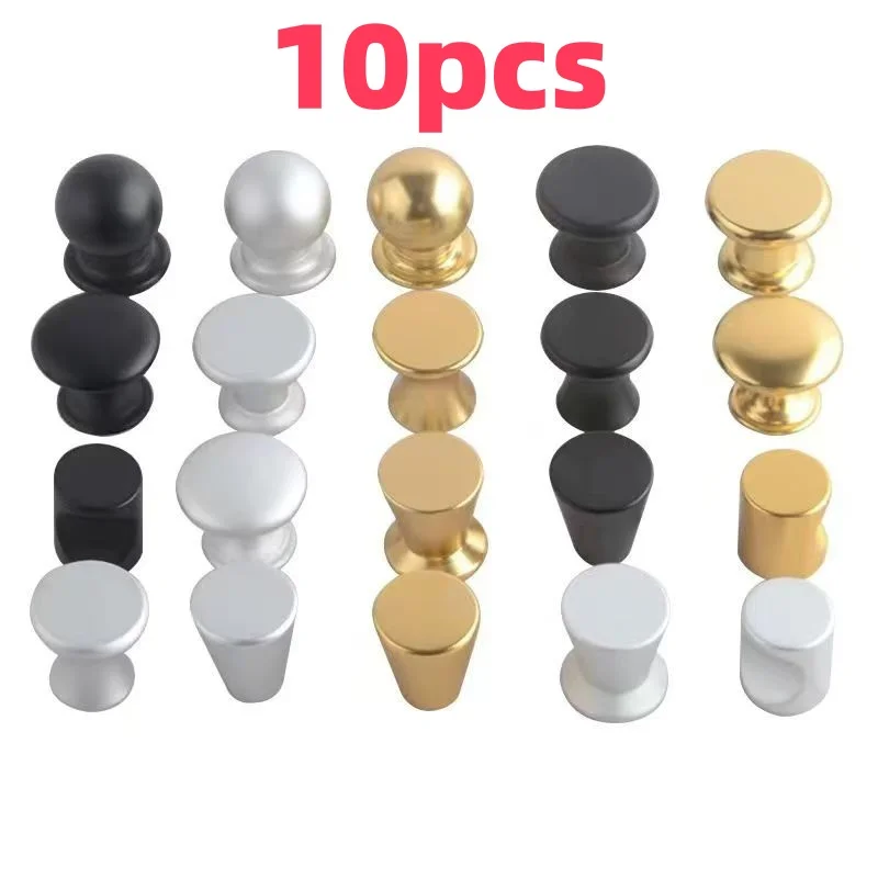 

10PCS Furniture Handle Cabinet Wardrobe Aluminum Alloy black Circular Single Hole Handle Drawer Handle Manufacturer Wholesale