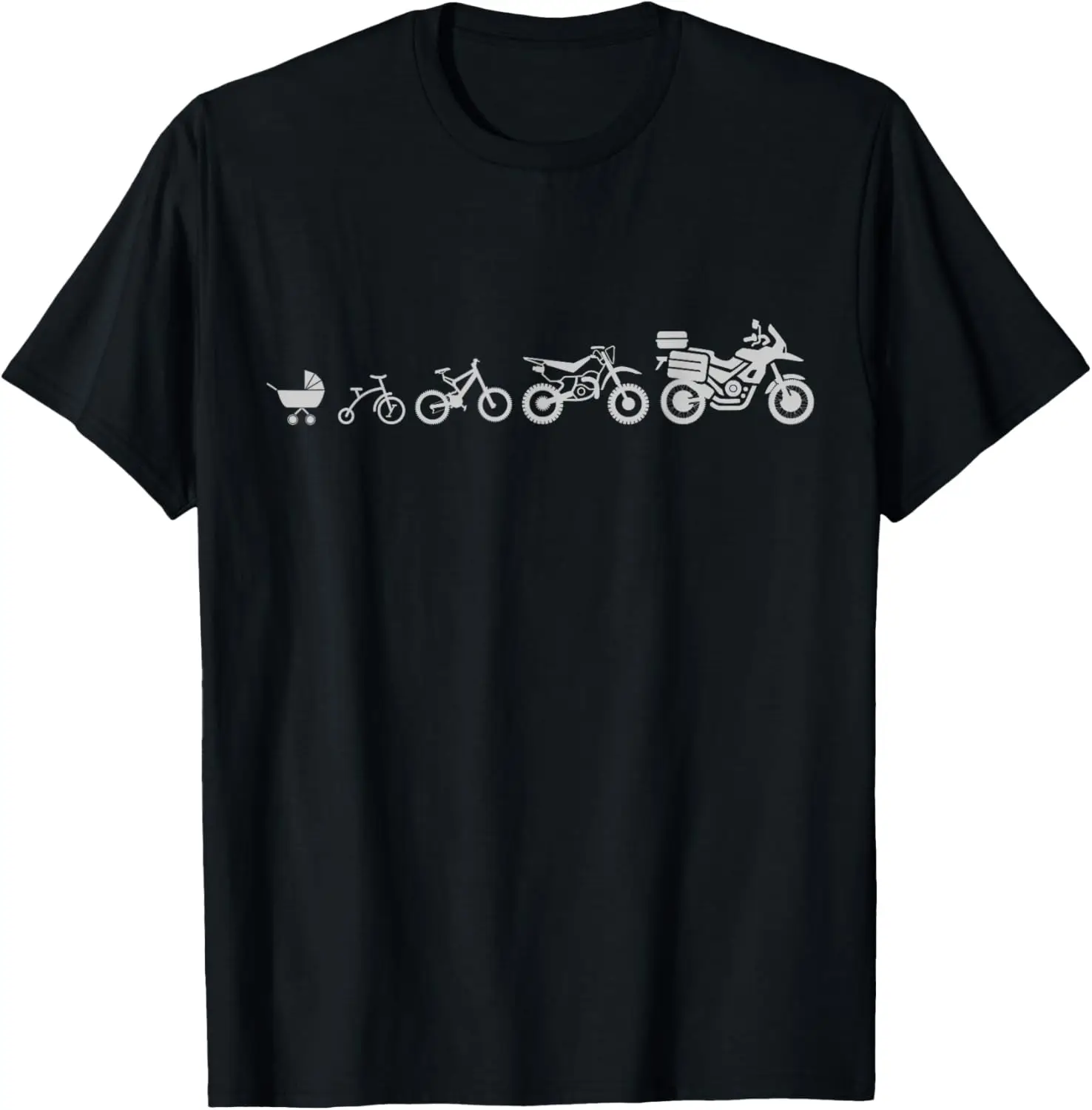

Evolution Of Adventure Motorcycle T-Shirt T-Shirt