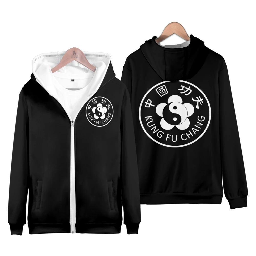 Chinese Kung Fu Zip Up Hoodie Men Clothing 3D Kung Fu Chang Print Hoodies Tops Women Harajuku Fashion Pullovers Hoody