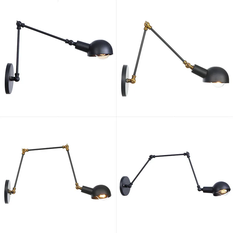 

Loft Industrial Long Swing Arm Wall Lamp Fixture Vintage Adjustable Bedroom Wandlamp Lamparas Lights Lighting Sconce Indoor