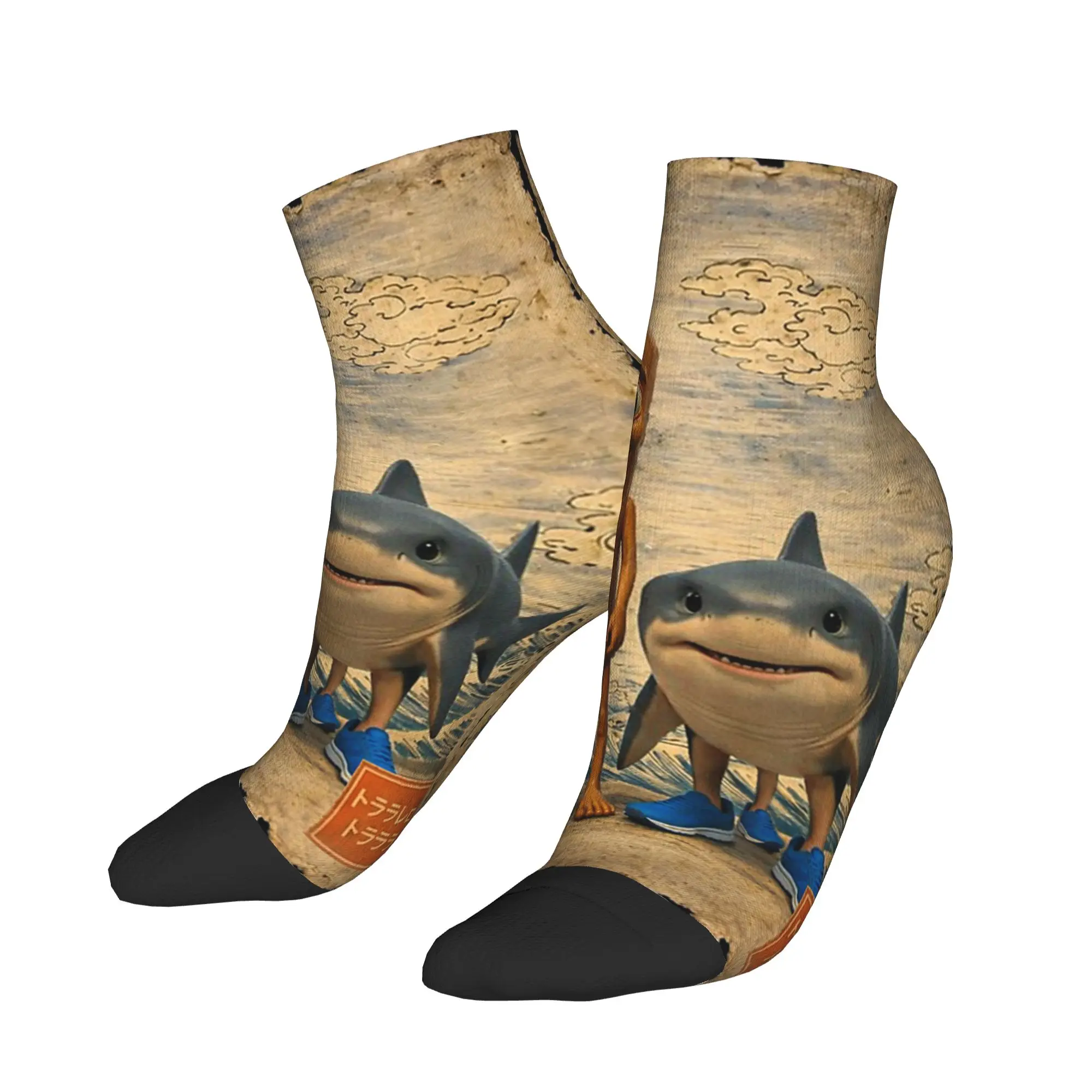 

Brainrot Meme Tung Tung Tung Sahur Tralalero Tralala Ankle Socks Trendy Soft Casual Socks Autumn Outdoor Graphic Non Slip Sock