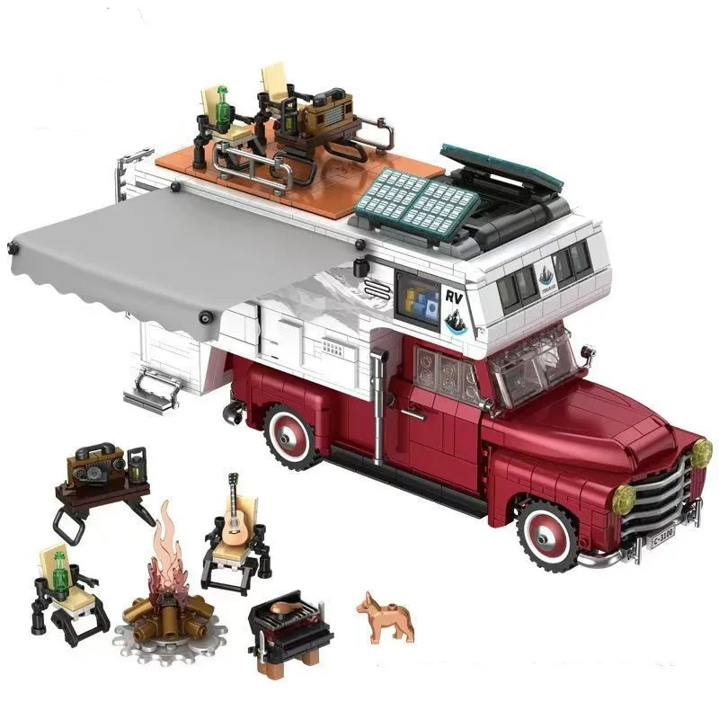 MOC 2188PCS Creative Expert Truck Camper Camping Truck Car Model Building Blocks Brick Educational Puzzle Toys for Kids Gift