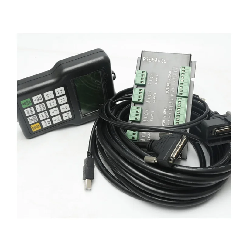 SCLS For RichAuto A11 CNC Controller A11S A11E A11C 3 Motion Controller Remote for CNC Engraving Cutting English