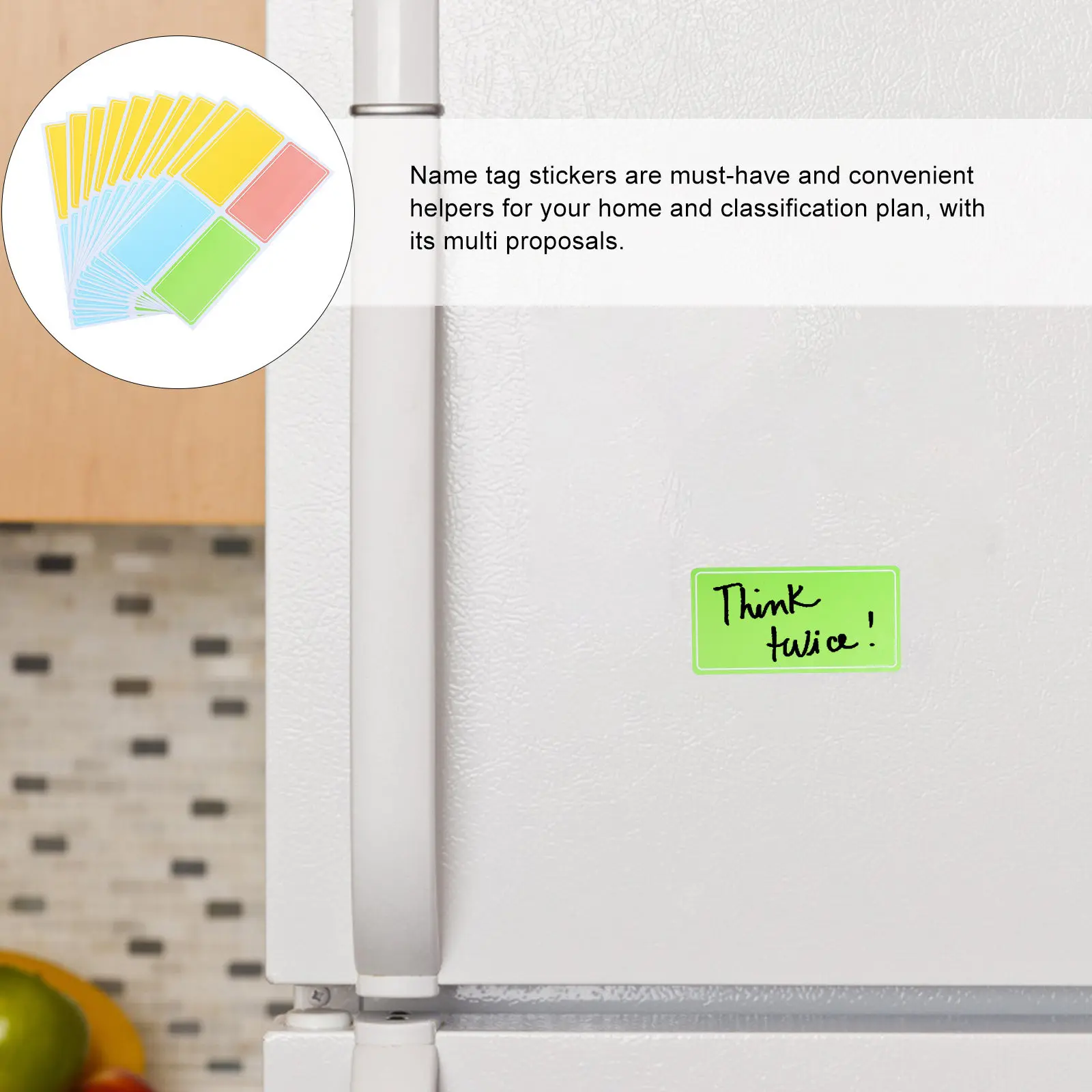 

120Pcs Colorful Sorting Tag Labels Thick Smooth Adhesive Name Stickers for Home Organization Housewarming Gifts Classification