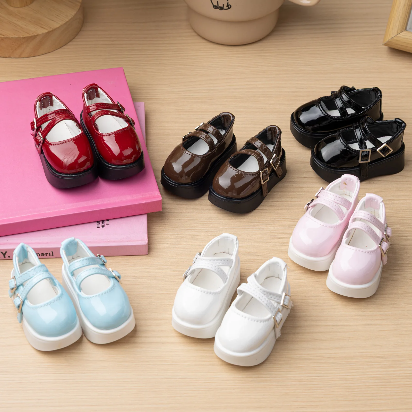 1/4 1/6 BJD Doll Shoes Accessories Fashion PU Leather Patent Leather Platform Shoes For 30cm Chubby Body BJD Doll DIY Dress Up