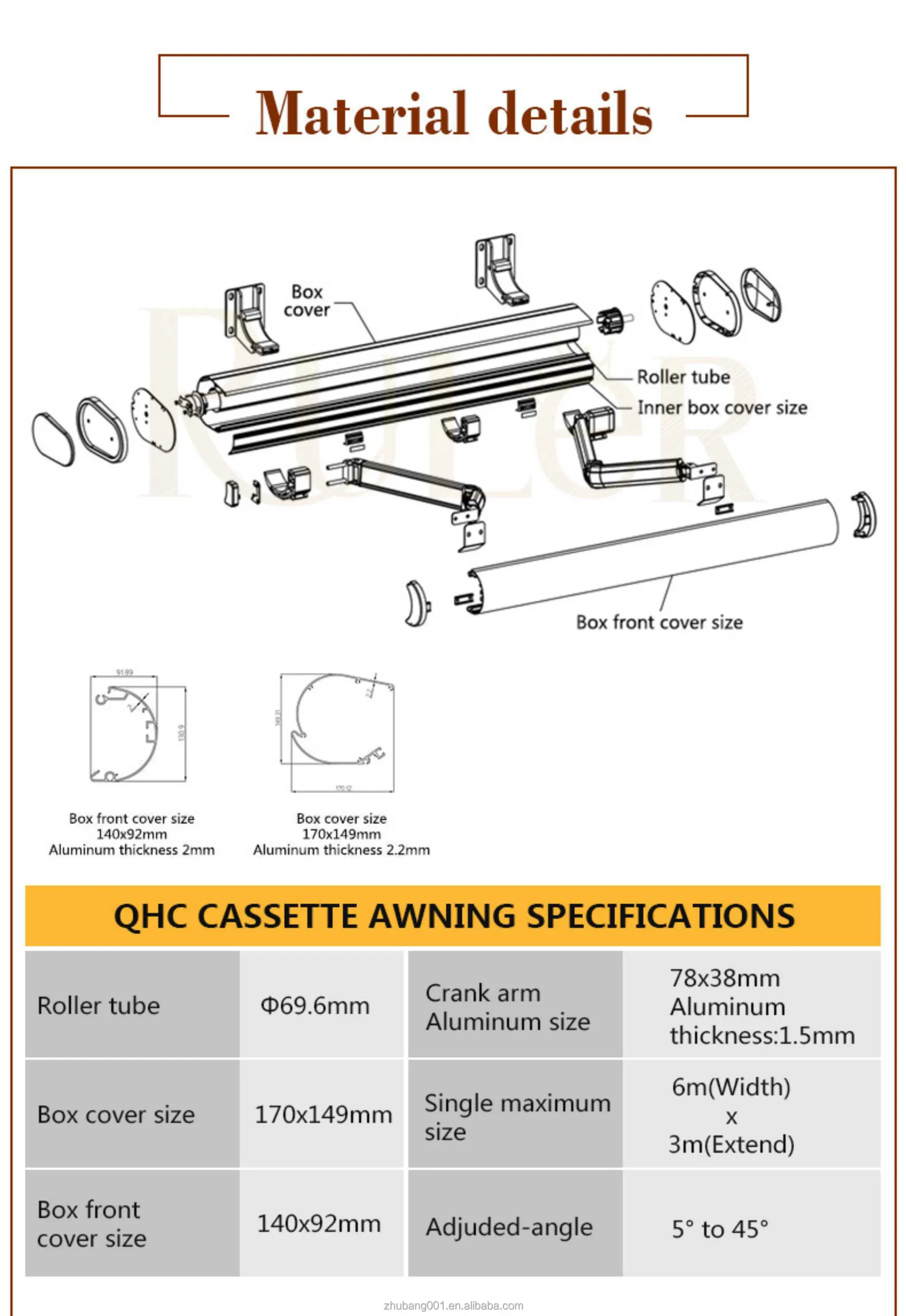 إطار مظلة سقف الشمس الكهربائي القابل للسحب، ستائر شراع PVC مقاومة للمطر وجهاز تحكم عن بعد، ميزات قابلة للتمديد