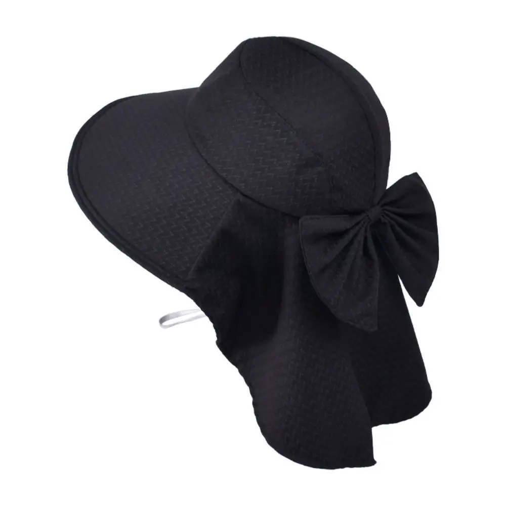

Fashion UV Protection Bow Bucket Hat Portable Sunscreen Outdoor Sun Hat Wide Brim Adjustable Fisherman Cap Fishing