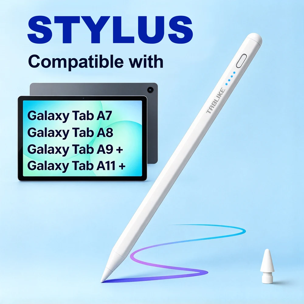 Tablike Touch Stylus Pen for Samsung Galaxy Tab A7 Lite/A8/A9/A11 Writing Pencil Rechargeable Without Bluetooth