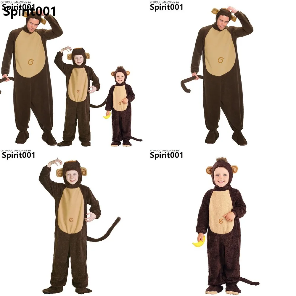 

Monkey Costume Family Cosplay Animal Suit Halloween Party Outfit for Adult Baby Toddler