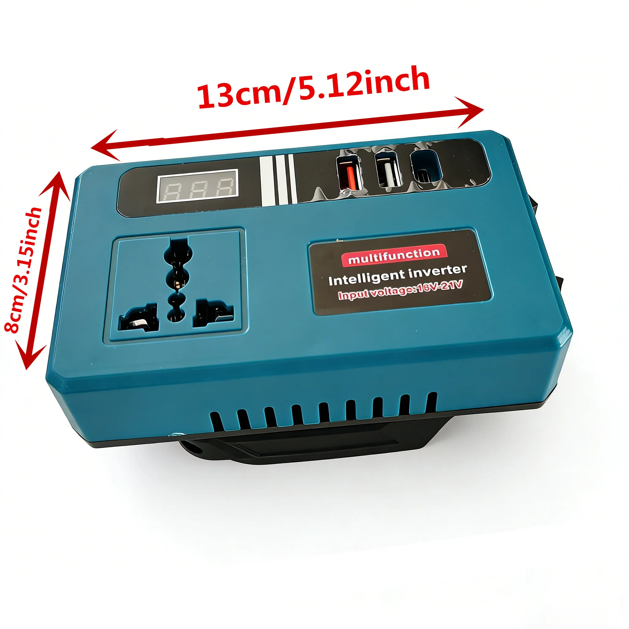 Multifunction Intelligent Li-ion Battery Outdoor Work Inverter for Makita 18V Li-ion battery BL1815 BL1830 BL1850 BL1860 120W