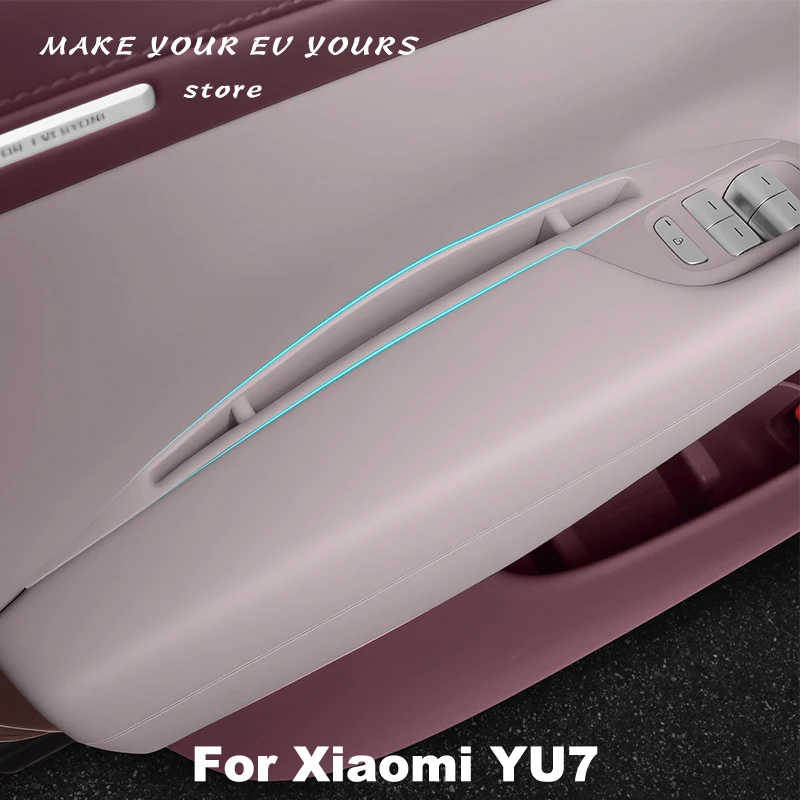 

Для Xiaomi YU7 2025 2026, коврик для хранения дверных ручек, карман для хранения дверных ручек, силиконовый ящик для хранения, аксессуары для интерьера