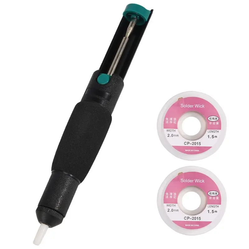 Y50A-Solder Wick & Desoldering Pump Solder Sucker & Desoldering Wick 2Pcs Solder Braid (2Mm Width, 1.5M Length)