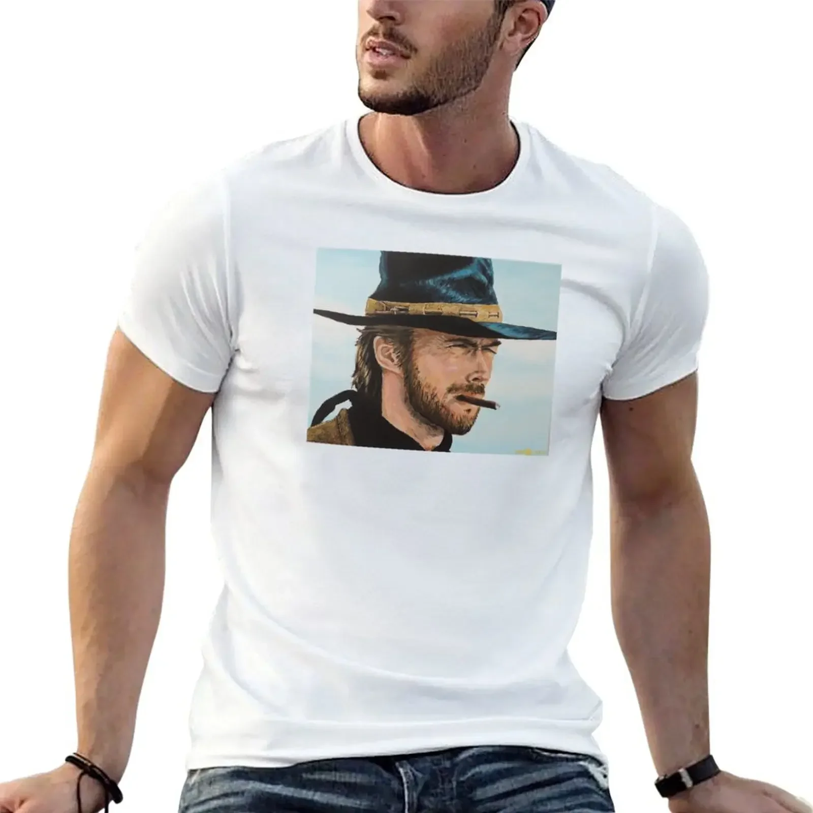 Clint Eastwood T-Shirt blacks man t shirt slim fit t shirts for men