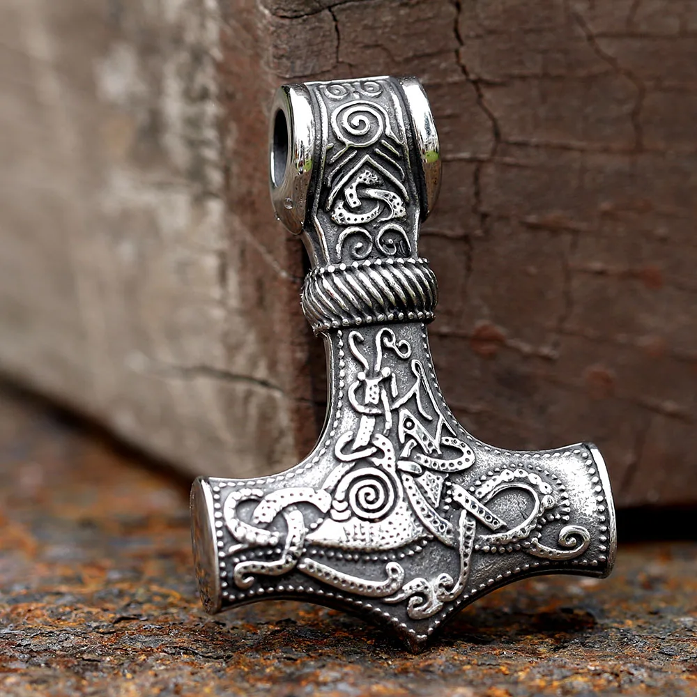 2023 New Arrival 316L Stainless Steel Viking Thor Hammer Multiple Styles Hammer Mjolnir Pendant Scandinavian for gift Jewelry