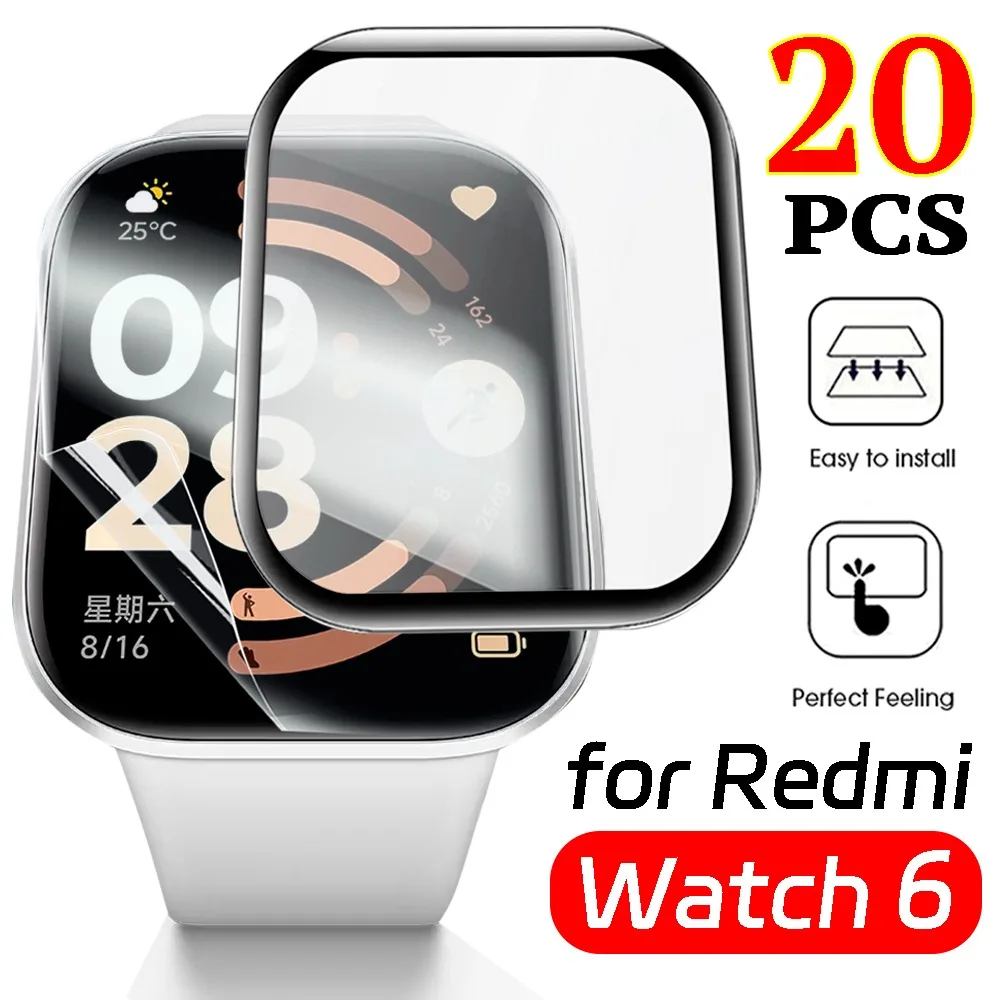 

20-1Pcs Soft Protective Films for Redmi Watch 6 HD Anti-scratch Hydrogel Film/Composite Film Screen Protectors for Redmi Watch 6