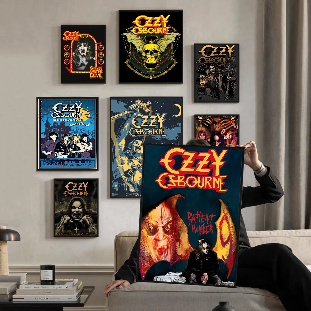 Heavy Metal Band Rock Ozzy Osbourne Band Classic Anime Poster Waterproof Paper Sticker Coffee House Bar Room Wall Decor