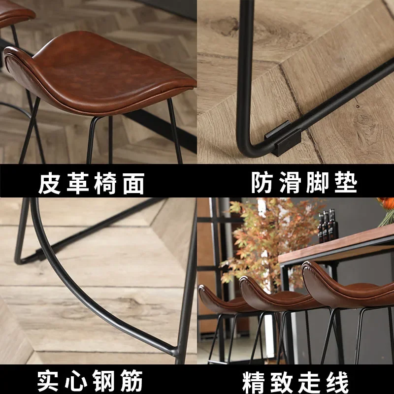 bar minimalist home black vintage wrought iron stool creative high bar stool high