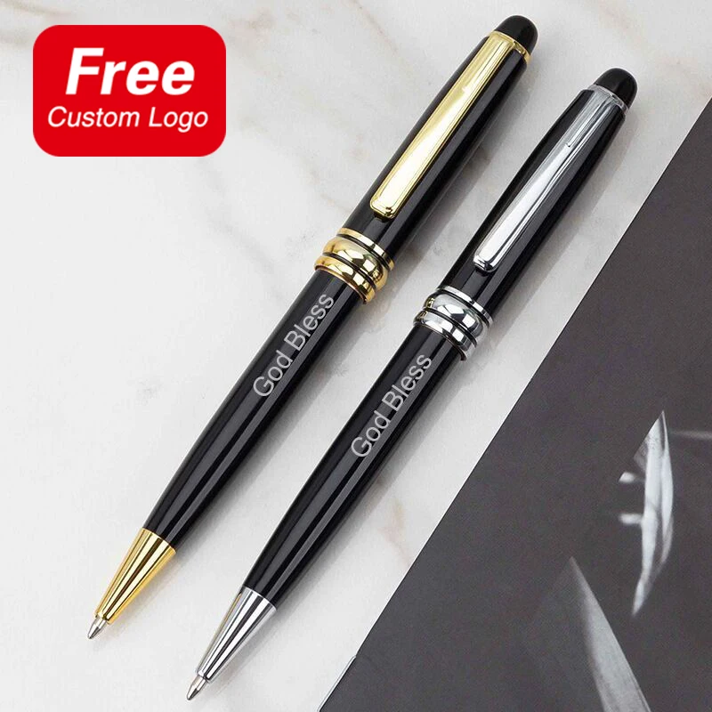 Promotional Metal Rotating Ballpoint Pen Business Advertising Custom Logo Office Supplies School Teacher Student Gift Custom Pen