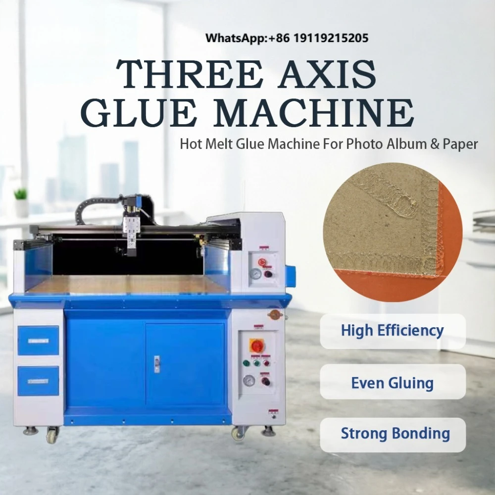 Double 100 Automatic Glue Dispensing Machine Hot Melt Glue Machine 3D Glue Drawer for Paper and Photo Album Production