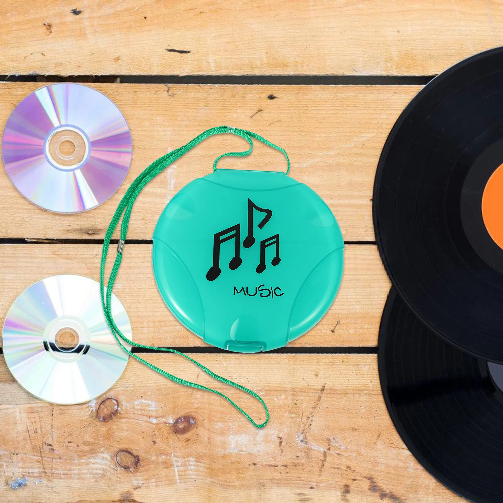 Round Cd Dvd Storage Box Portable Disc Organizer Case for Cds Dvds Games Compact Lightweight Wear Resistant Space Saving