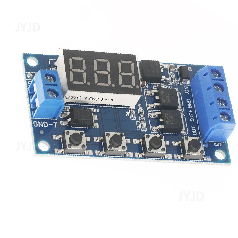 DC 5V-36V Trigger Cycle Delay Timer Switch Turn On Off Relay Module with LED Display Adjustable Timer Module image 2