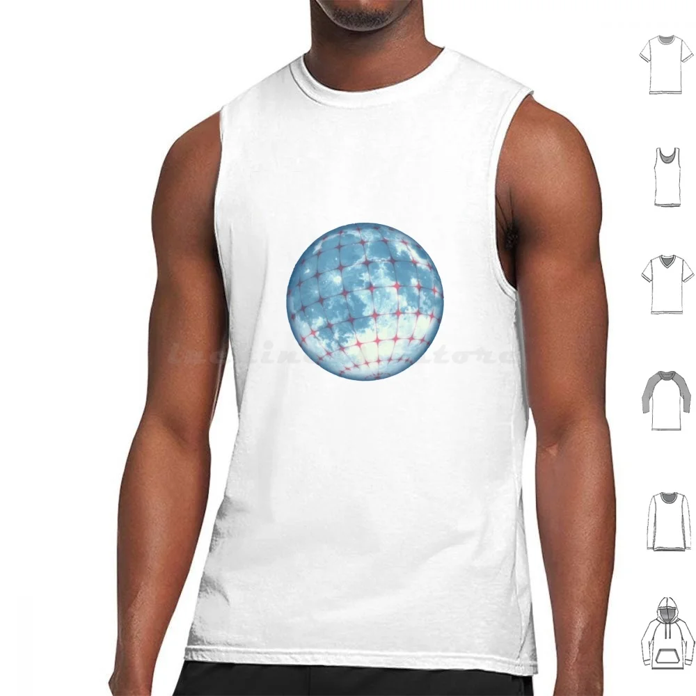 Moon : 3.0 + 1.0 Thrice Upon A Time Tank Tops Print Cotton Moon Night Sky Stars Thrice Upon A Time Vangelion 3 0 1 0 Red