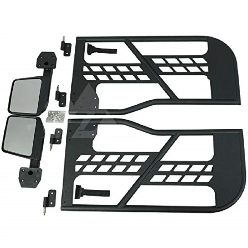 Tubular Door With Side View Mirror Off Road Summer Door Steel Guard For Jeep W Rangler JK 2007-2017 2Door Only J197