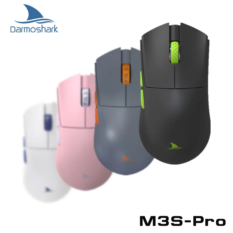 

Darmoshark M3s-Pro 4KHZ Wireless Wired Bluetooth 3 Mode Gaming Mouse Controller N52840 PAM3395 Sensor 26KDPI HUANO Micro Switch