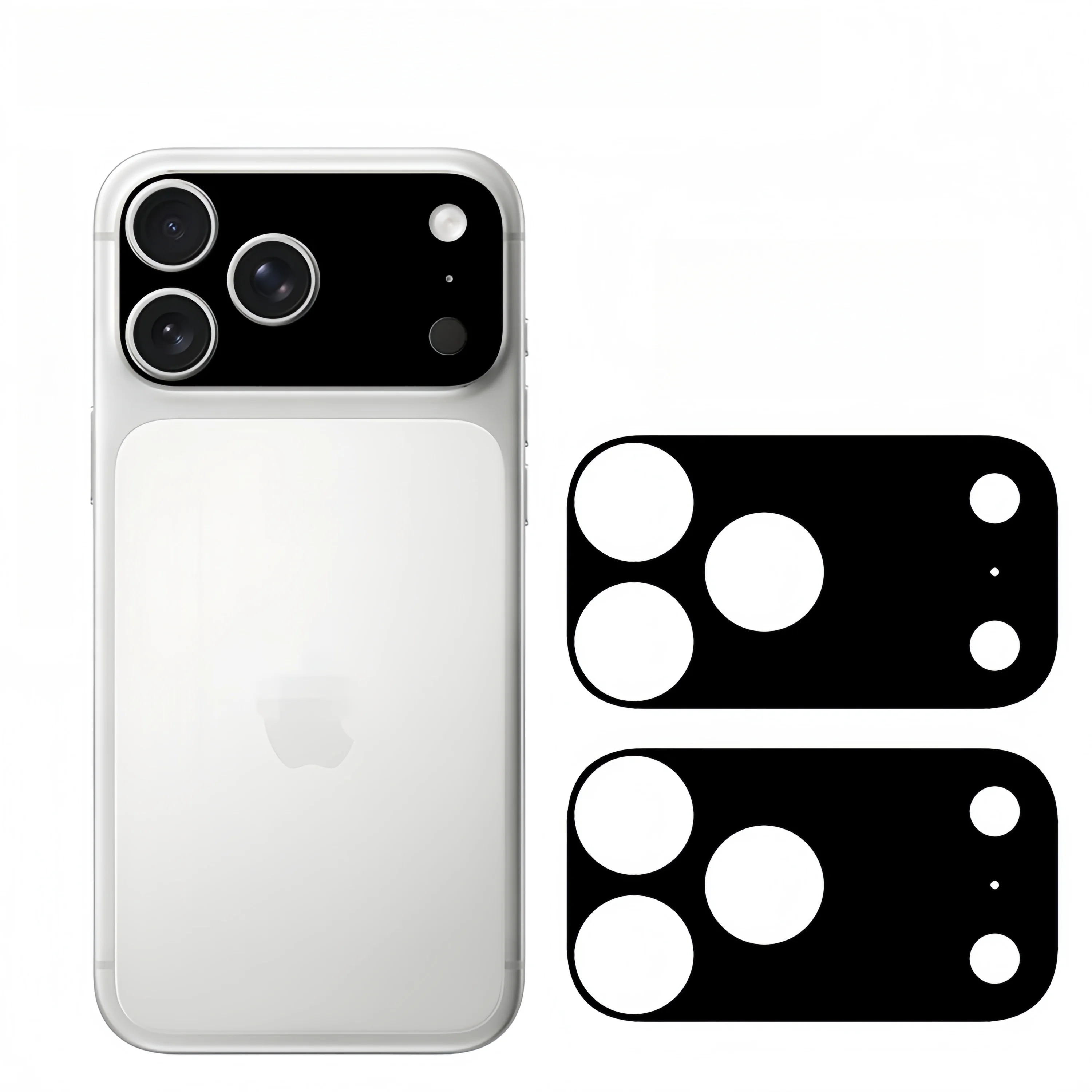 2PCS Plain Color Lens Skin sticker For IPhone 17 Pro Max 17Pro 17 Air Full Cover Anti Scratch Matte Back Camera Protective Flim