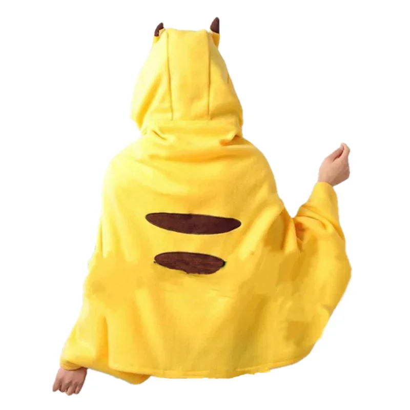 포켓몬 피카츄 봉제 장난감 망토 담요, 에어컨 담요, 맨티 케이프, 여아 선물, 무료 배송, 150x70 cm, 170x90cm
