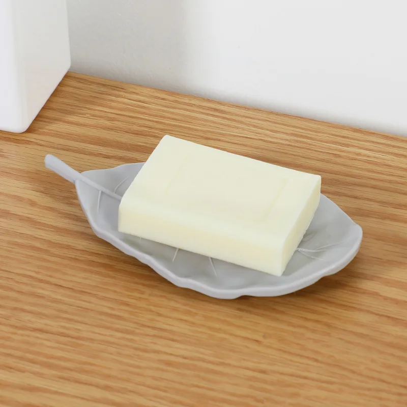 Креативный держатель для мыла в форме листа без отверстий, мыльница для дома, ванной комнаты, дозатор мыла для рук, установка не требуется