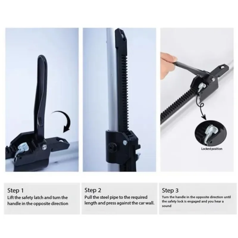 Heavy‑Duty Telescopic Cargo Bar Adjustable Load Locking Stabilizer Support Rod for Box Truck Van Trailer Freight Securing